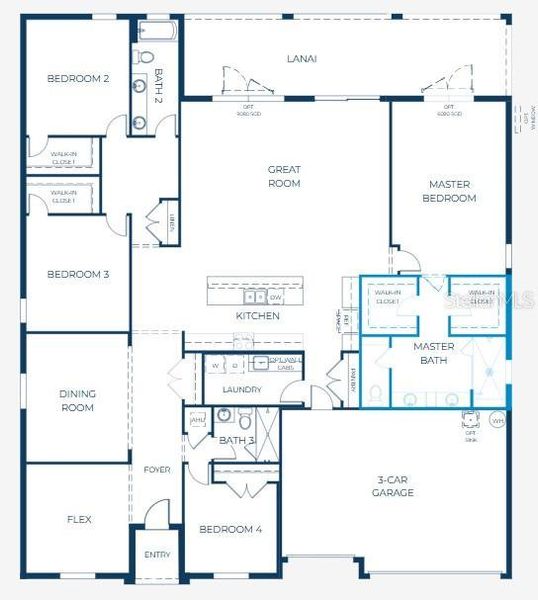Floor Plan-Model home - actual features may vary.