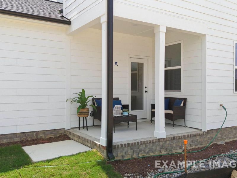 Exterior details and patio area of a home in Forestville Yard, Knightdale (Image 3).