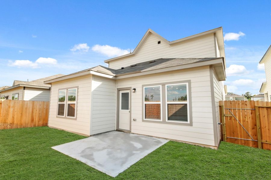 Exterior details and patio area of a home in Northpark South, Porter (Image 4). Exterior details and patio area of a home in Northpark South, Porter (Image 4).