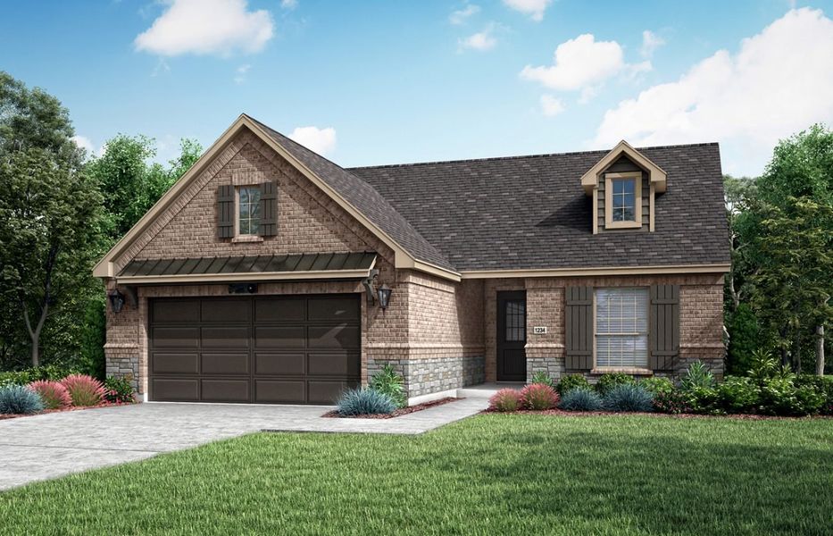 Representative exterior photo of a completed home built from the Salerno by Ladera Texas in Ladera Little Elm, Little Elm, TX (Image 15). Representative exterior photo of a completed home built from the Salerno by Ladera Texas in Ladera Little Elm, Little Elm, TX (Image 15).