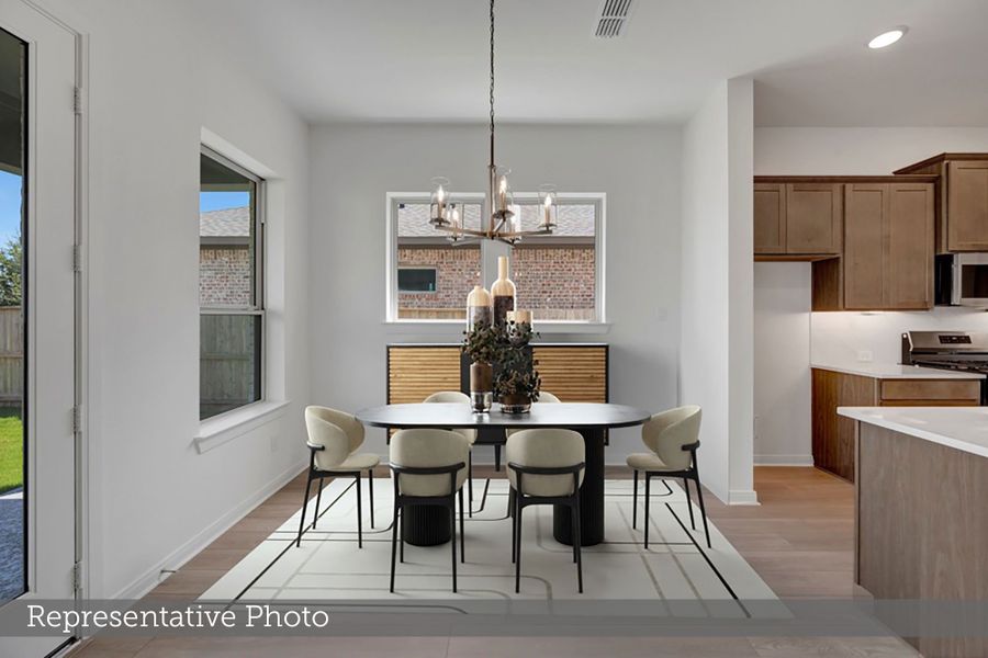 Furnished interior view inside a new home in Meridiana - Terrace Collection, Manvel (Image 4).