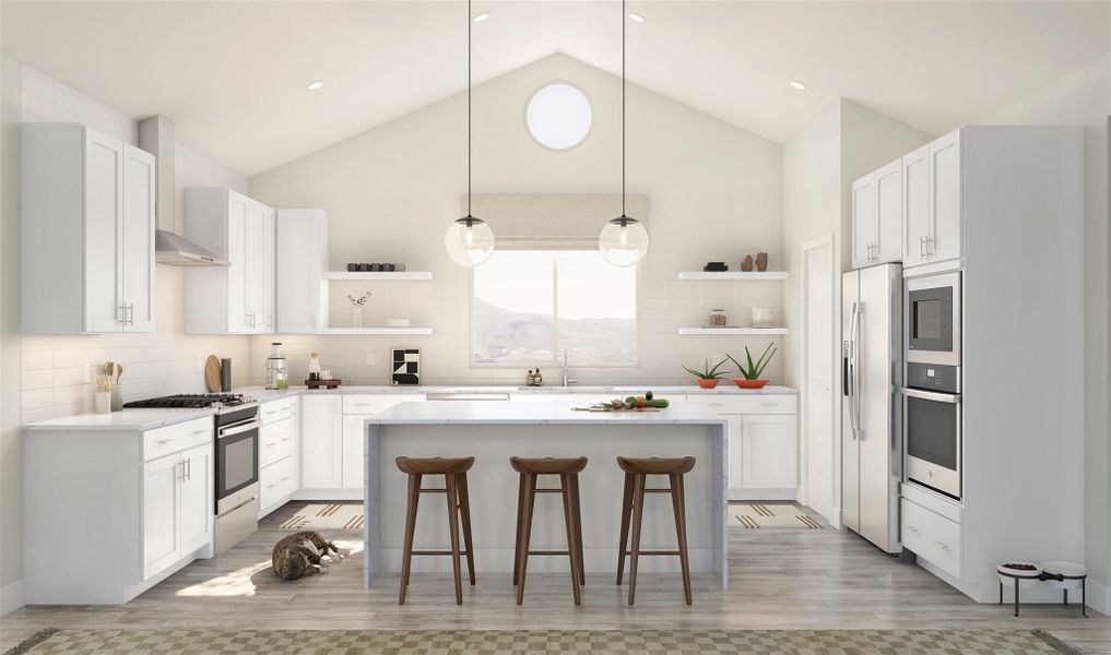 Gourmet island kitchen (*Artist rendering used for illustration purposes only.)