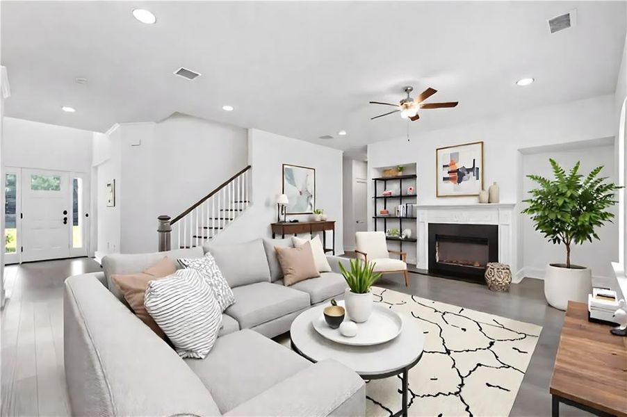 Furnished interior view inside a new home in Traditions of Braselton, Jefferson (Image 5). Furnished interior view inside a new home in Traditions of Braselton, Jefferson (Image 5).
