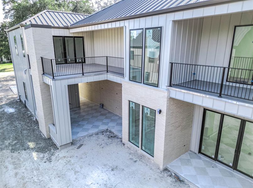 Exterior details and patio area of a home in , Houston (Image 1).