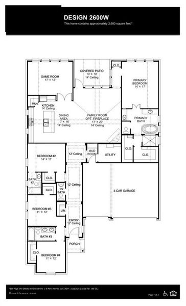 2D floor plan layout of this home in Terraces 62', Rockwall, TX (Image 2). 2D floor plan layout of this home in Terraces 62', Rockwall, TX (Image 2).
