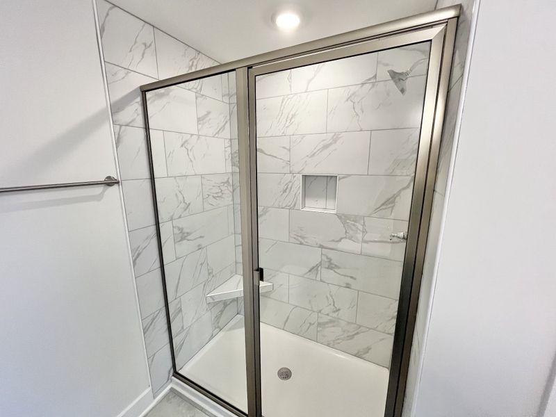 Owner's tile shower Owner's tile shower