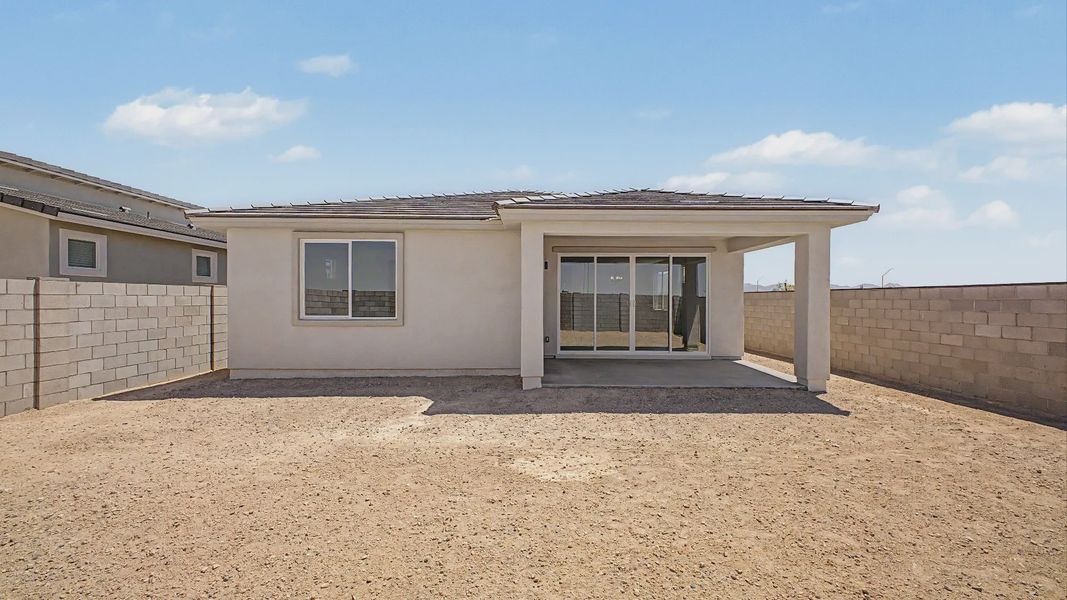 Exterior details and patio area of a home in Teravalis, Buckeye (Image 4). Exterior details and patio area of a home in Teravalis, Buckeye (Image 4).
