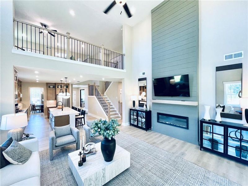 Furnished interior view inside a new home in Hopewell Reserve, Cumming (Image 6). Furnished interior view inside a new home in Hopewell Reserve, Cumming (Image 6).
