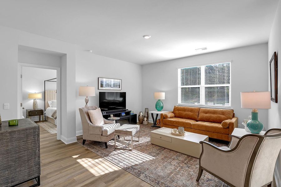 Furnished interior view inside a new home in Rivers Reach, Yemassee (Image 29). Furnished interior view inside a new home in Rivers Reach, Yemassee (Image 29).