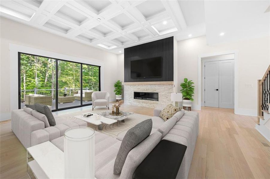 Furnished interior view inside a new home in Timber Rock Manor, Cumming (Image 18).