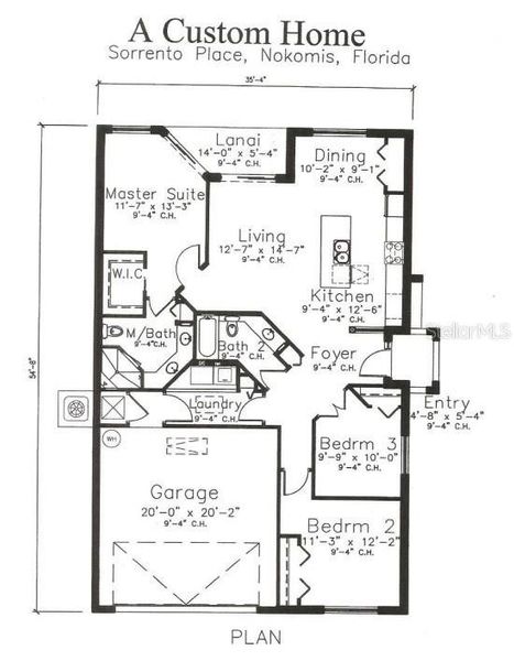 2D floor plan layout of this home in , Nokomis, FL (Image 2).
