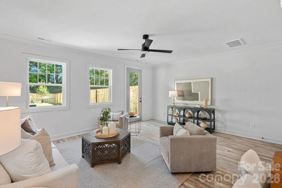 Furnished interior view inside a new home in , Charlotte (Image 12). Furnished interior view inside a new home in , Charlotte (Image 12).