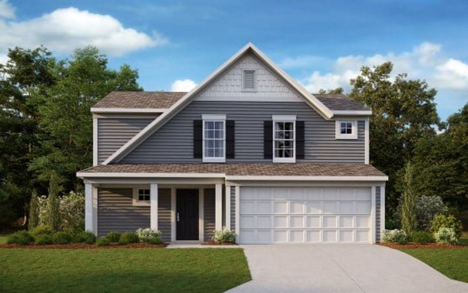 Representative exterior photo of a completed home built from the Danville by Fischer Homes in Three Rivers, Rome, GA (Image 14).