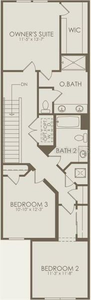 2D floor plan layout of this home in Skylar Crest, Sanford, FL (Image 4).