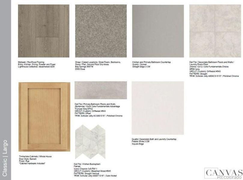 Design Selections. Home is currently under construction, selections subject to change.