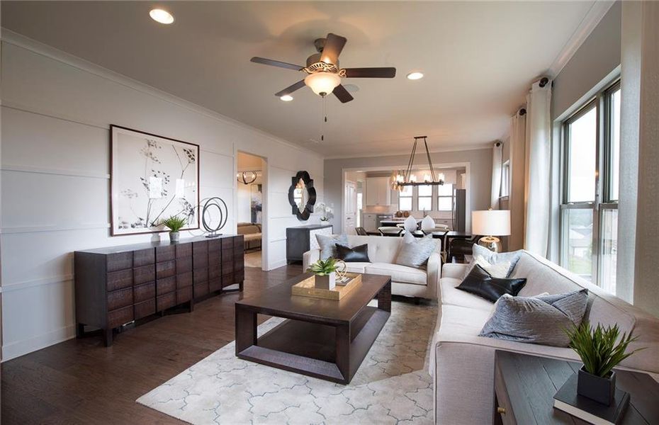 Furnished interior view inside a new home in Del Webb Chateau Elan, Hoschton (Image 4).