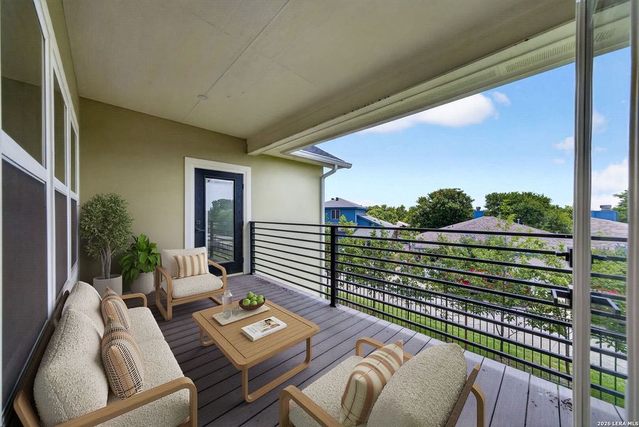 Exterior details and patio area of a home in , Kerrville (Image 32).