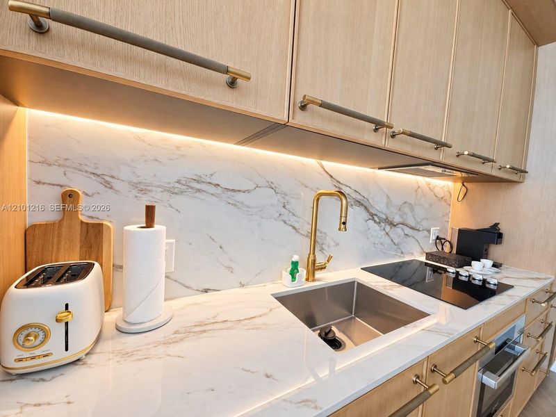 Close-up of interior finishes inside a home in NoMad Residences, Miami (Image 19).