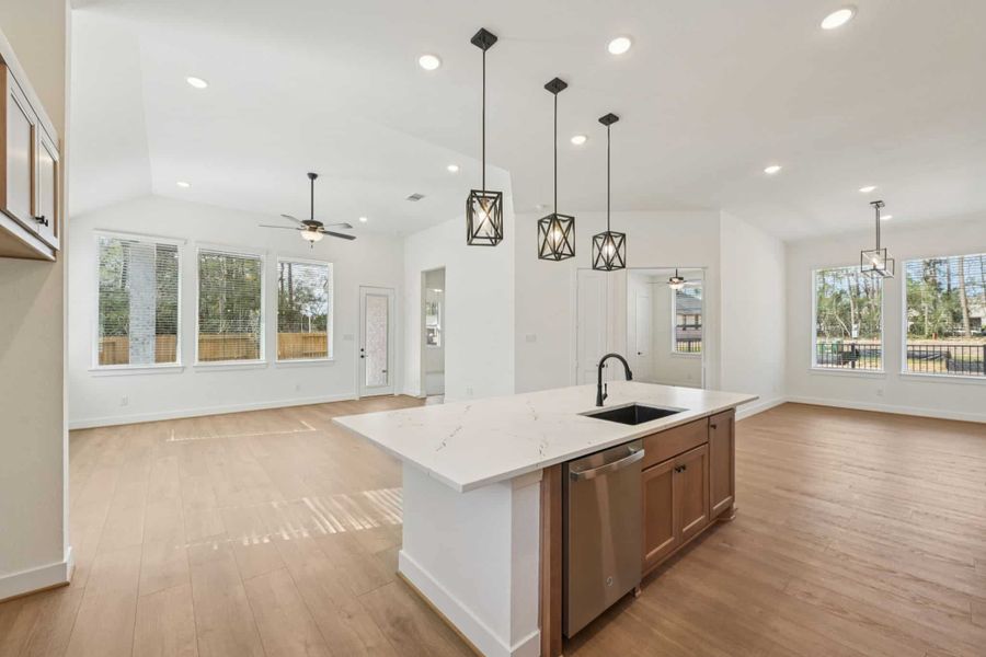 Furnished interior view inside a new home in The Woodlands Hills, Willis (Image 13).