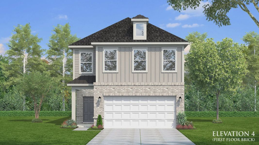 DRB Homes Juniper Elevation 4 First Floor Brick