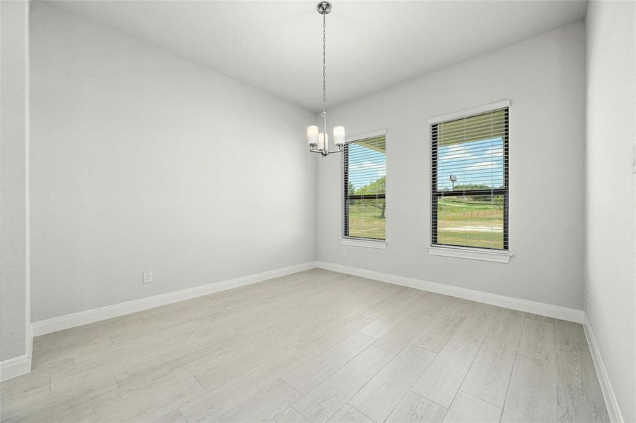 Breakfast area in kitchen. Large enough for a large dining room table