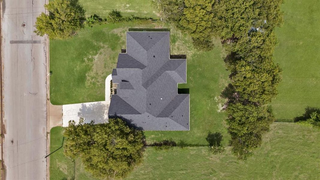 View from above of property
