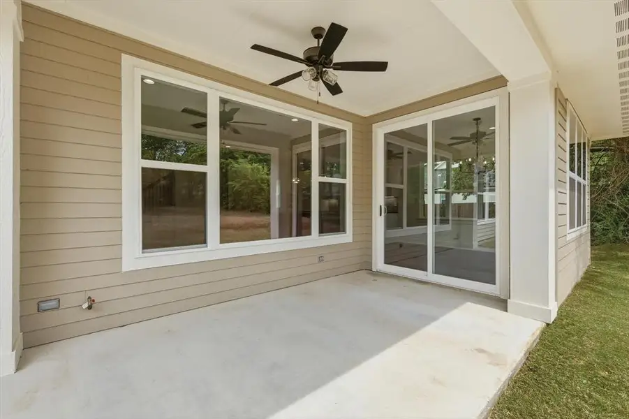 Exterior details and patio area of a home in , Argyle (Image 25).