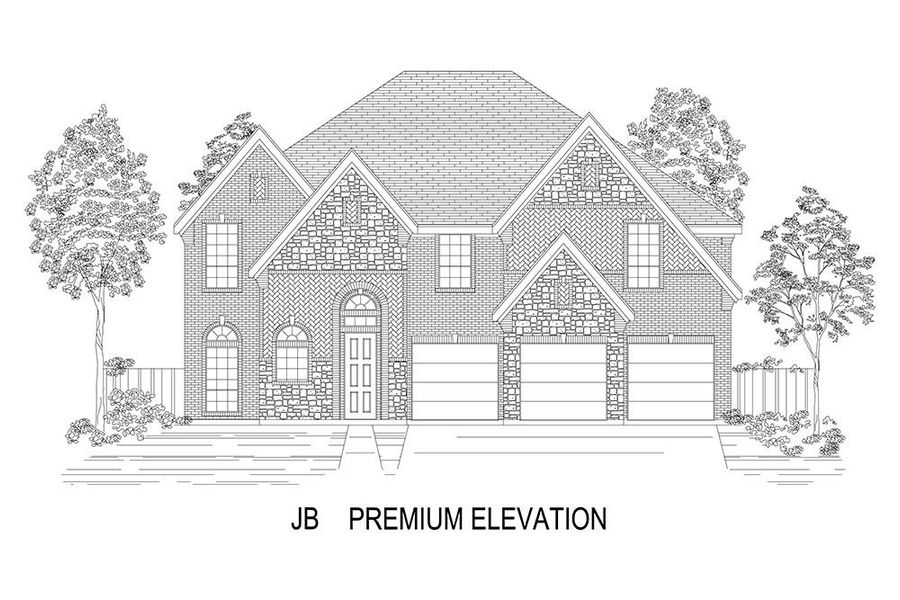 Representative rendering of the exterior for the Boston 2F (w/Media) by First Texas Homes (Image 19).