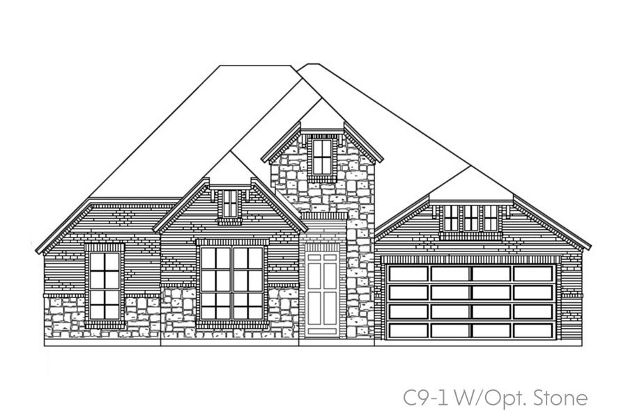 Representative rendering of the exterior for the Cambridge by John Houston Homes (Image 5).