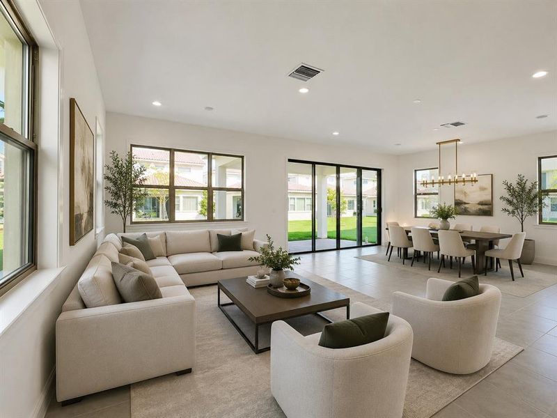 Furnished interior view inside a new home in , Orlando (Image 5).