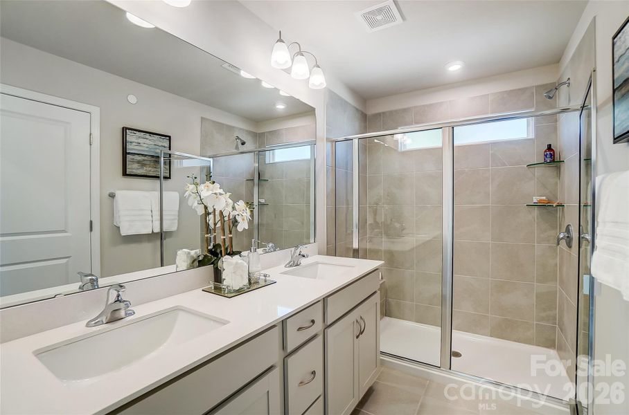 Primary Bathroom with Double Sinks-Photo Similar to Subject Property