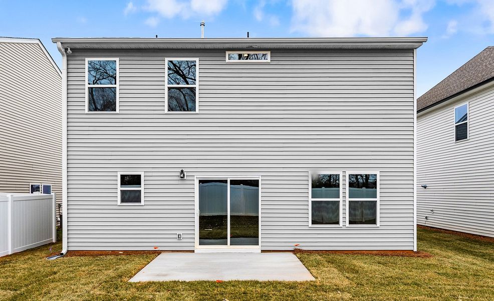 Exterior details and patio area of a home in Hanes Lake, Winston-Salem (Image 4).