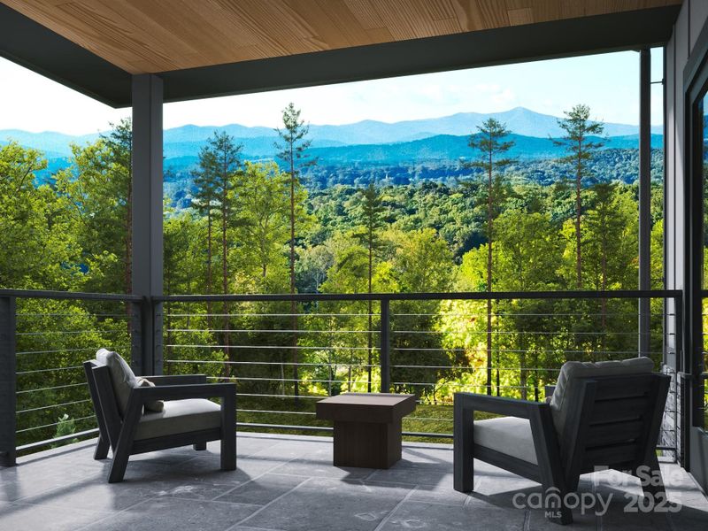 Rendering- with real mountain view. Final Product may vary.