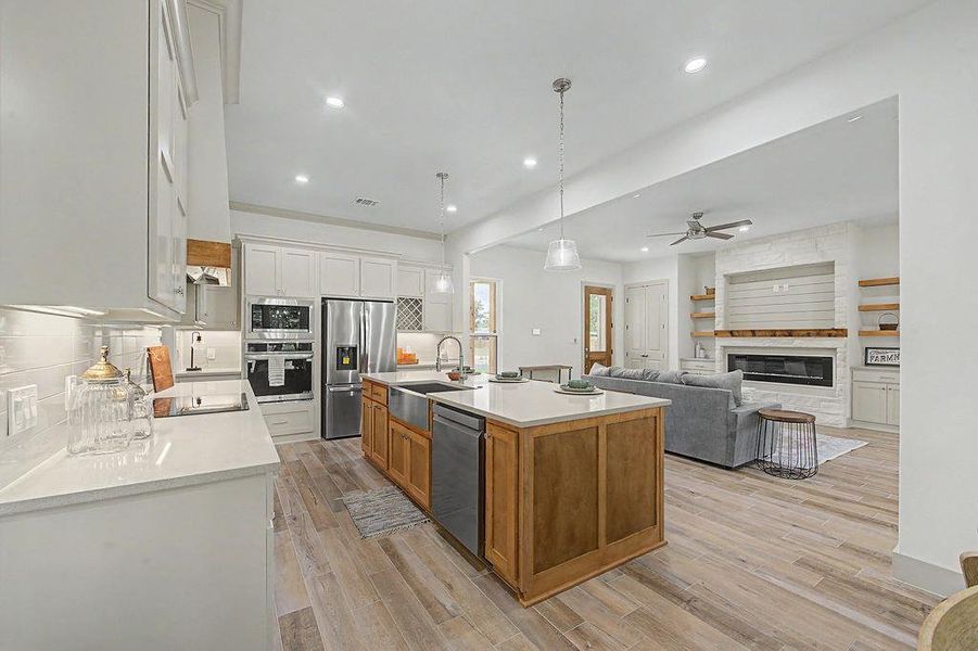 Furnished interior view inside a new home in , Wimberley (Image 32).