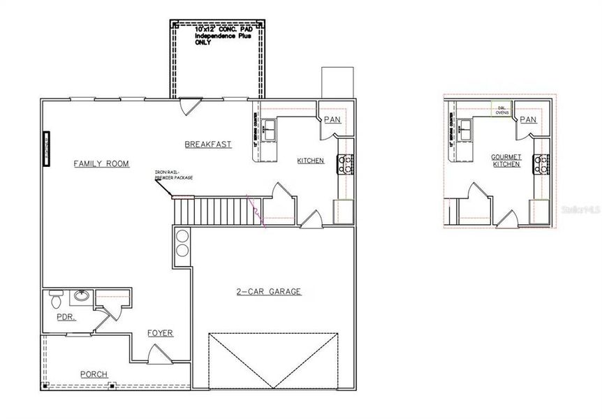 2D floor plan layout of this home in Crossvine Village, LaGrange, GA (Image 4).