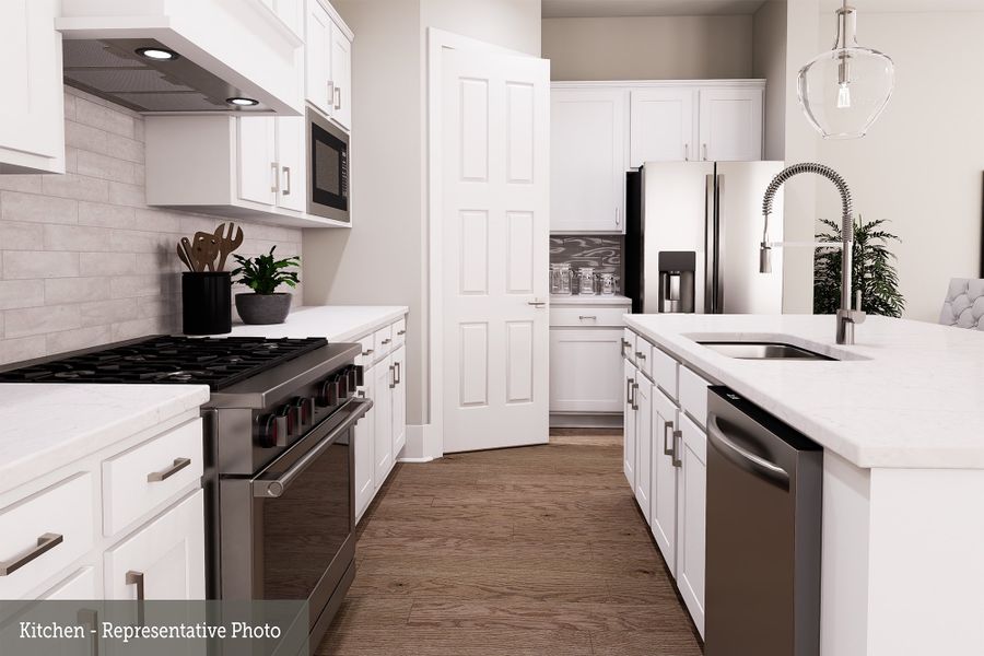 Furnished interior view inside a new home in Easthaven at Bridgeland Central - Vision Collection, Cypress (Image 7).