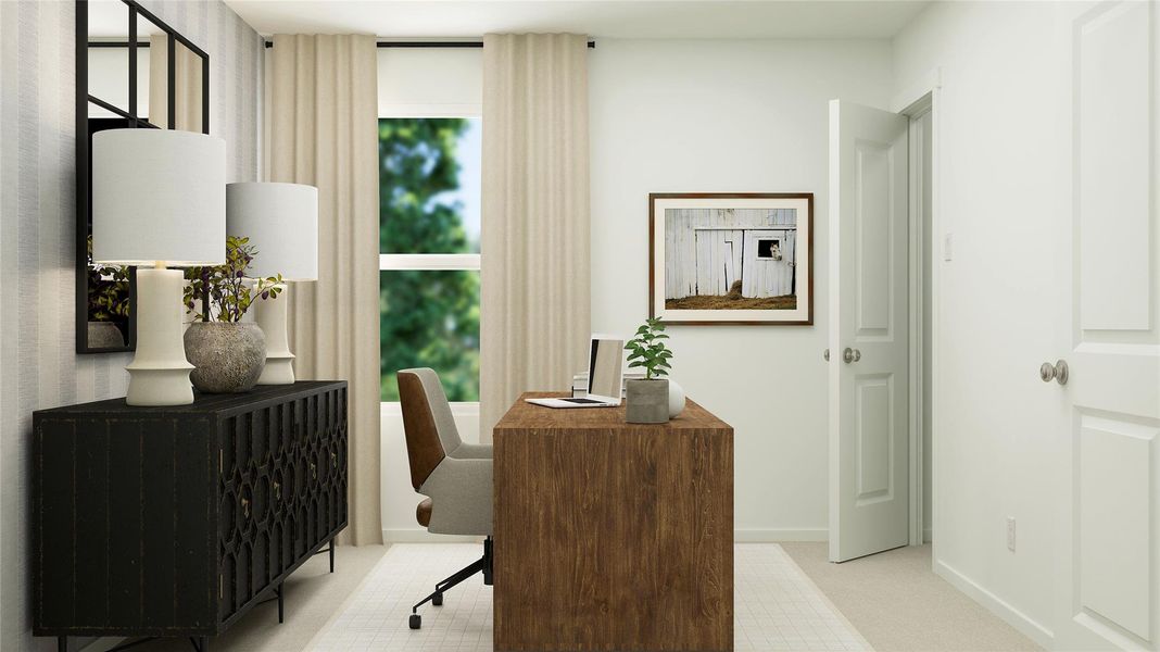 Furnished interior view inside a new home in Rancho Del Cielo, Jarrell (Image 9). Furnished interior view inside a new home in Rancho Del Cielo, Jarrell (Image 9).