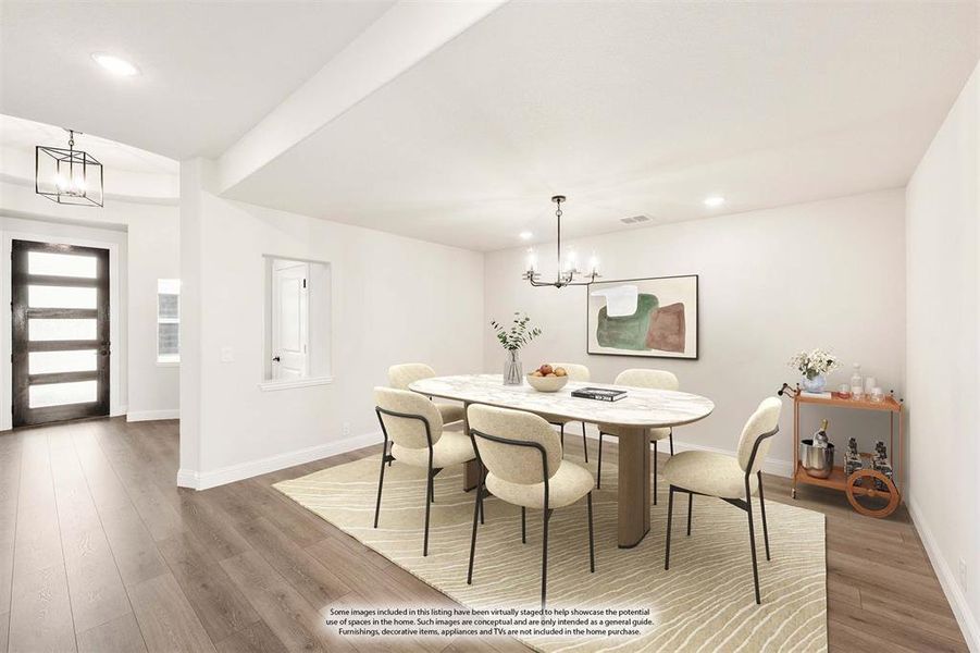 Furnished interior view inside a new home in Ridge Ranch, Mesquite (Image 12).