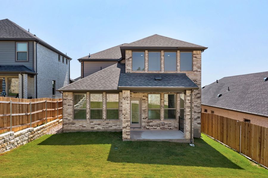 Covered Patio on the Mesquite home plan by Trophy Signature Homes – REPRESENTATIVE PHOTO Covered Patio on the Mesquite home plan by Trophy Signature Homes – REPRESENTATIVE PHOTO