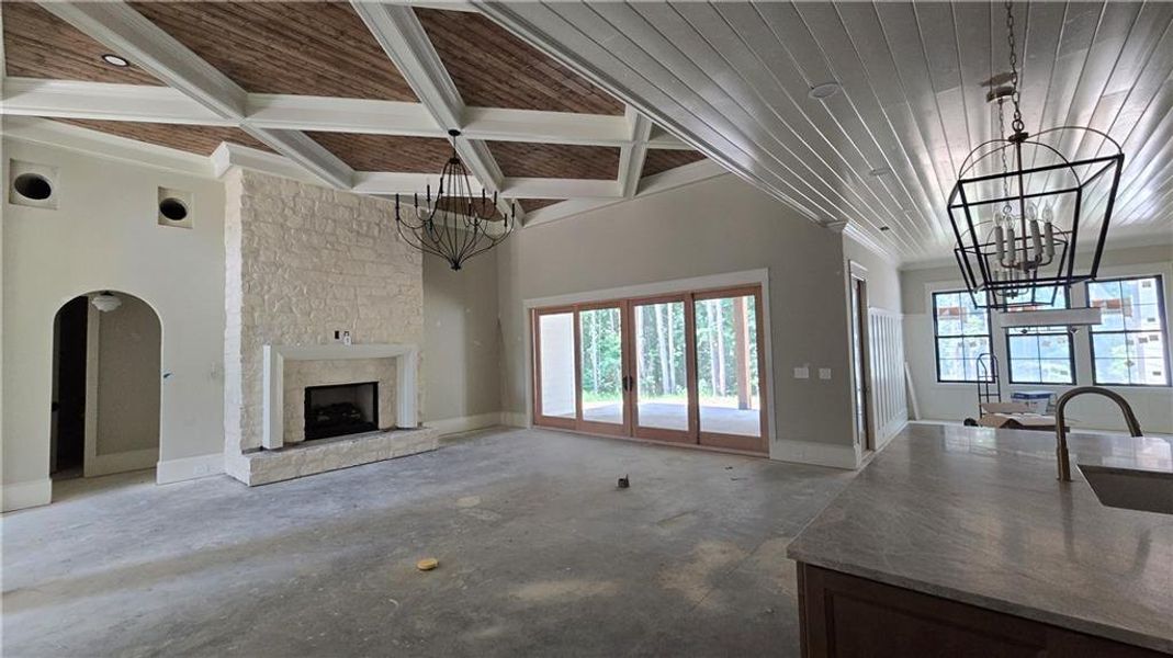 In-progress construction of a new home in , Acworth, GA (Image 33).