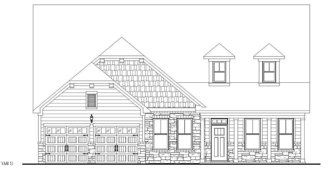 GLM 131 Magnolia B Elevation Garage Left