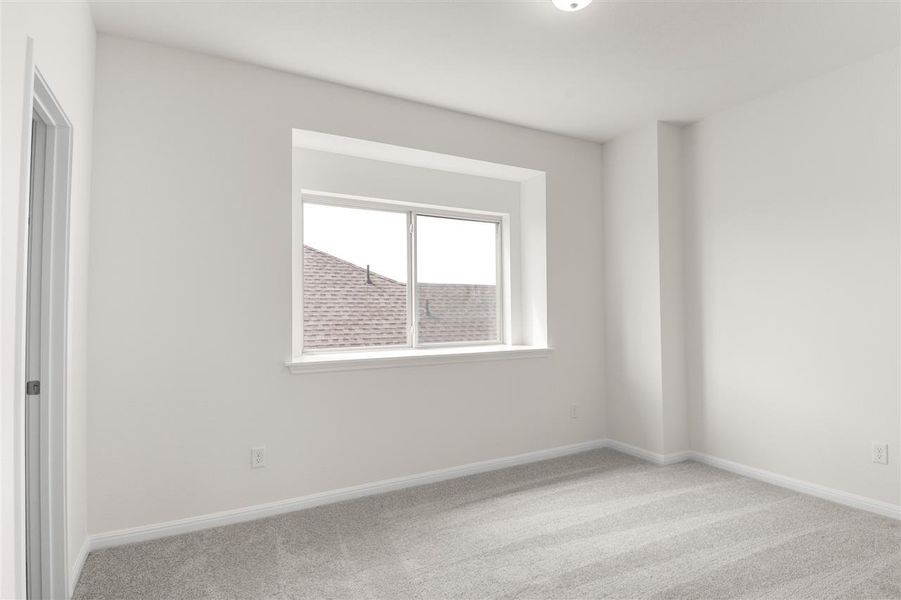 Unfurnished room featuring baseboards and carpet flooring