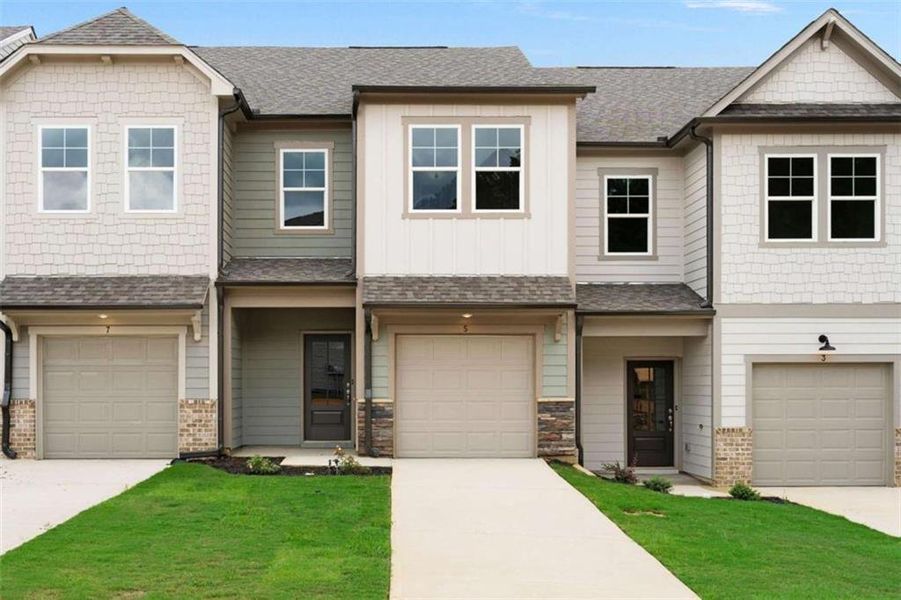 Front exterior of a new home in , Cedartown, GA, highlighting curb appeal (Image 33).
