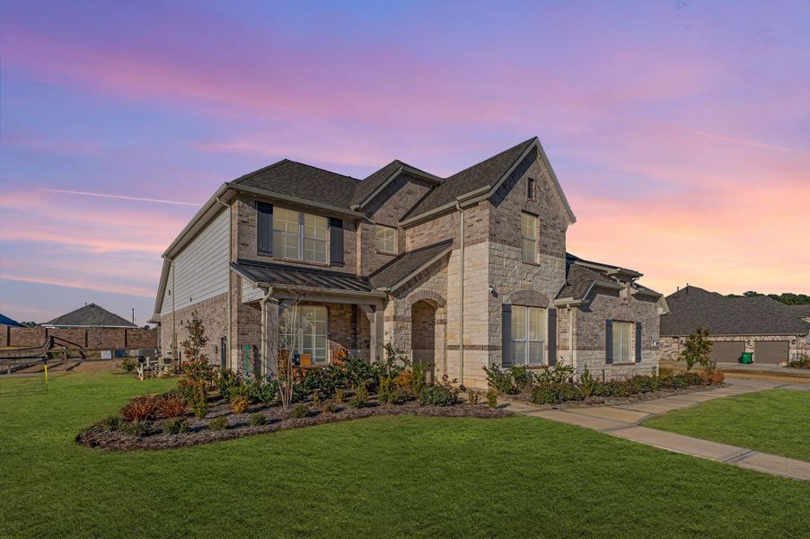 Front exterior of a new home in Lone Star Landing, Montgomery, TX, highlighting curb appeal (Image 23).