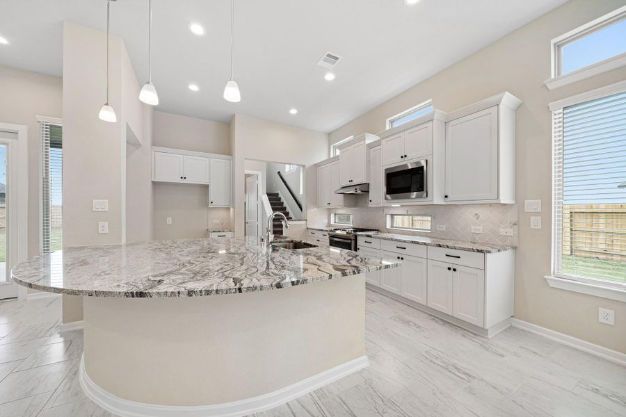 Furnished interior view inside a new home in The Highlands, Porter (Image 6). Furnished interior view inside a new home in The Highlands, Porter (Image 6).