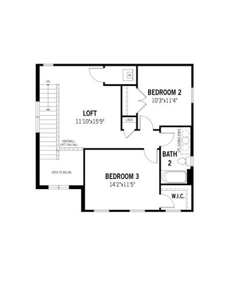2D floor plan layout for the Brookstone by Mattamy Homes in Crosswind Ranch, Parrish, FL (Image 3).