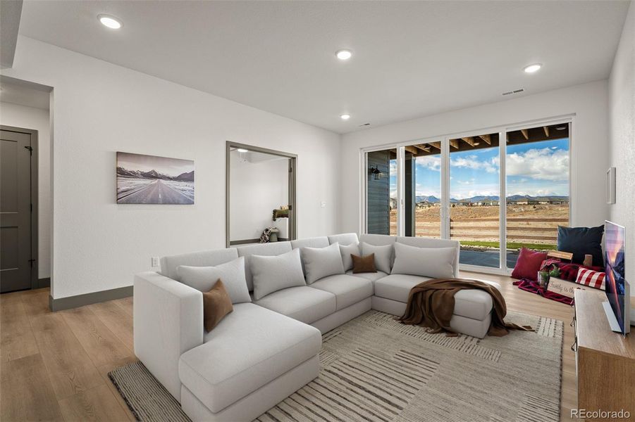 Furnished interior view inside a new home in Revel Crossing at Wolf Ranch - The Panorama Collection, Colorado Springs (Image 18).