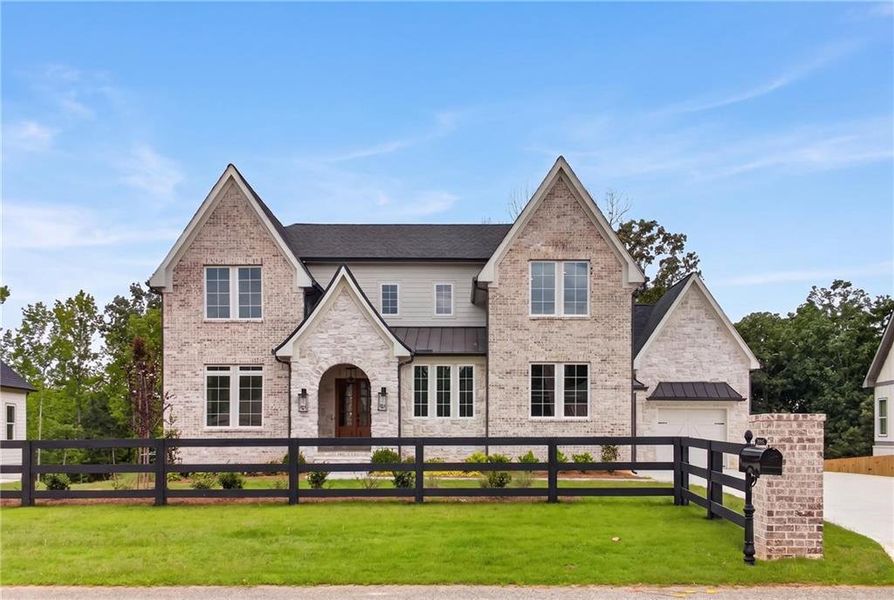 Front exterior of a new home in , Buford, GA, highlighting curb appeal (Image 37).