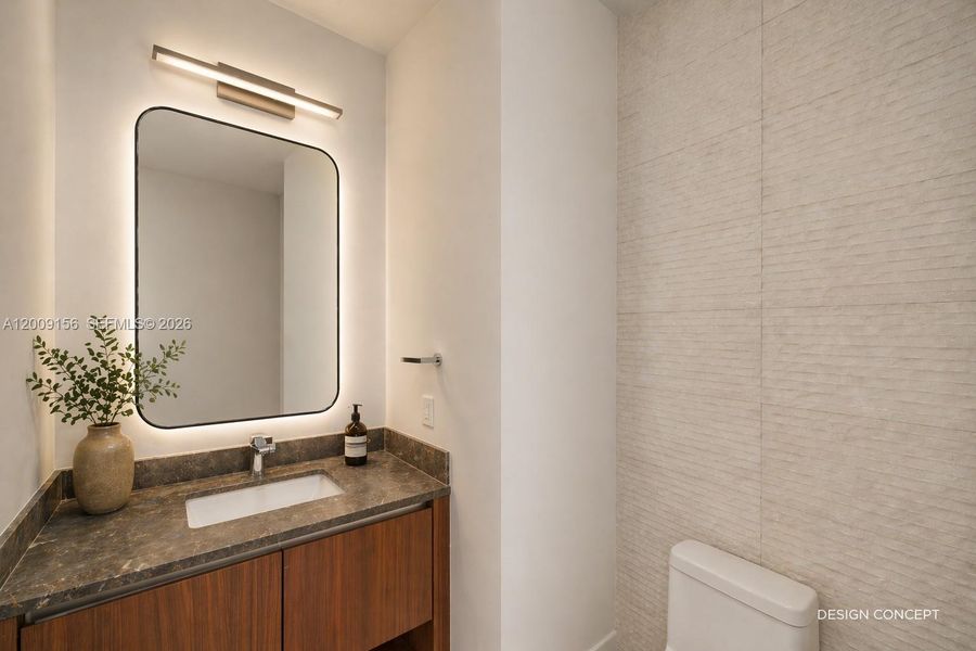 Furnished interior view inside a new home in , Miami (Image 11).