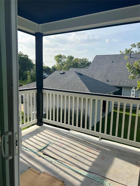 Back balcony in progress